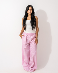 Pink Striped  Pants