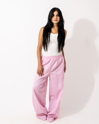 Pink Striped  Pants