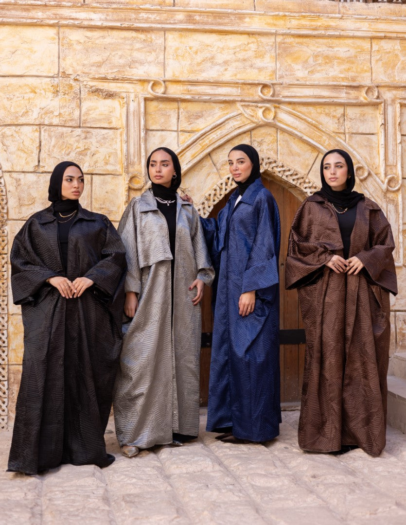 Nakhla Texture Cloak – Midnight Black