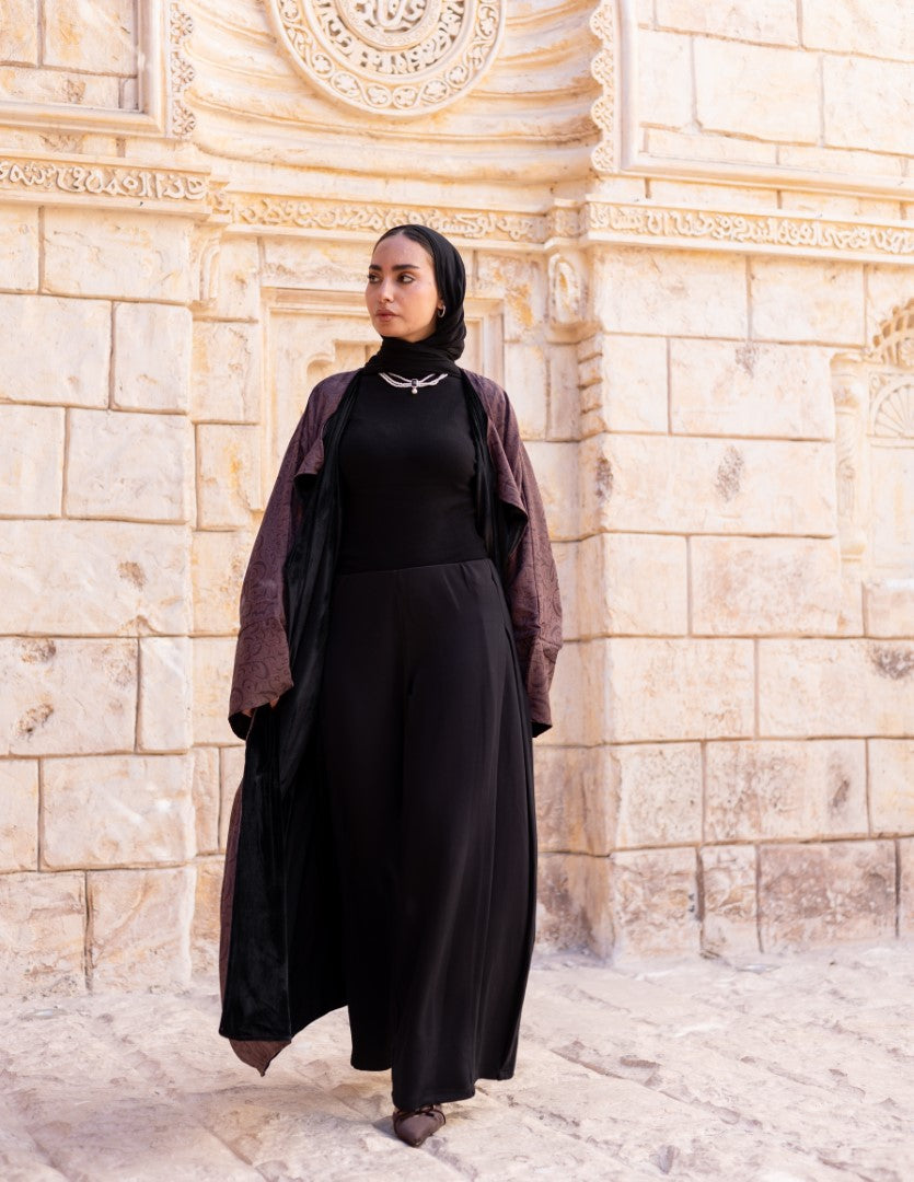 Layali Reversible Abaya – Mocha Rose