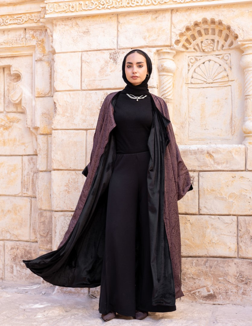 Layali Reversible Abaya – Mocha Rose