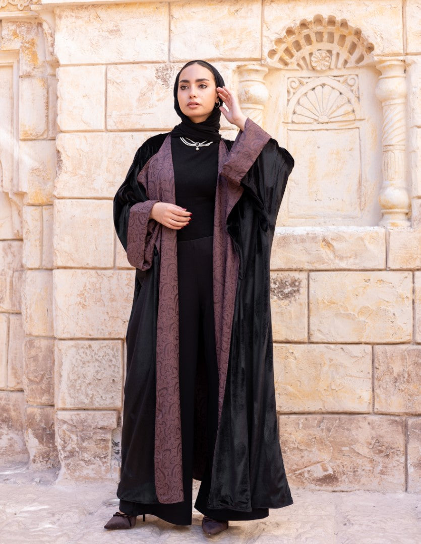 Layali Reversible Abaya – Mocha Rose