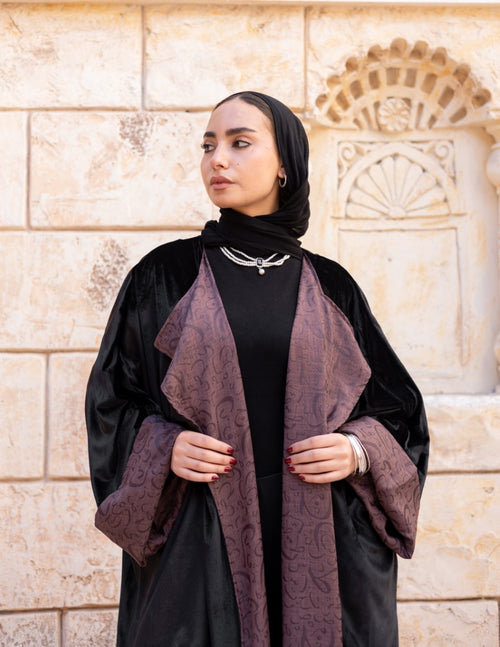 Layali Reversible Abaya – Mocha Rose