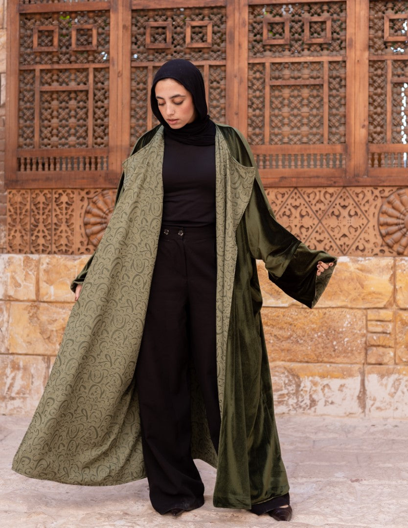Layali Reversible Abaya – Olive