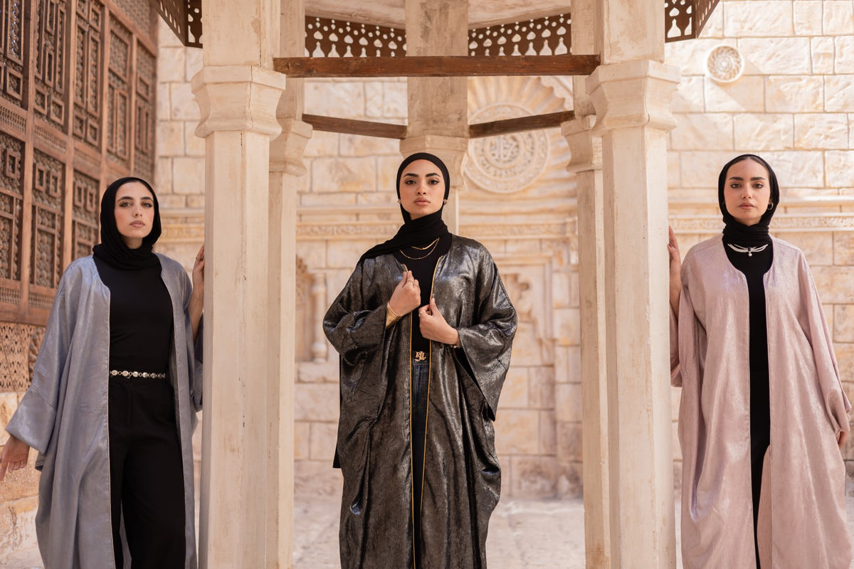 Noor Open Abaya – Blush Pearl