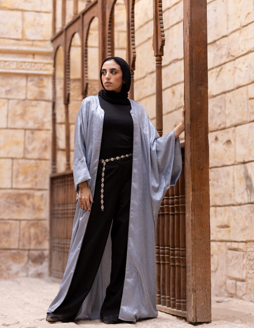 Noor Open Abaya – Blush Pearl