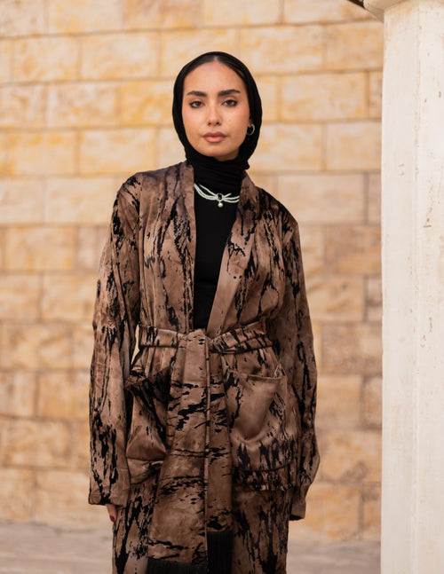 Sama Burnout Co-ord – Mocha Bronze