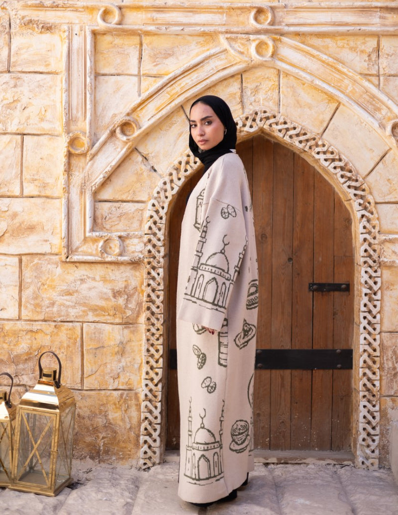 Hilal Heritage Cardigan - Sand