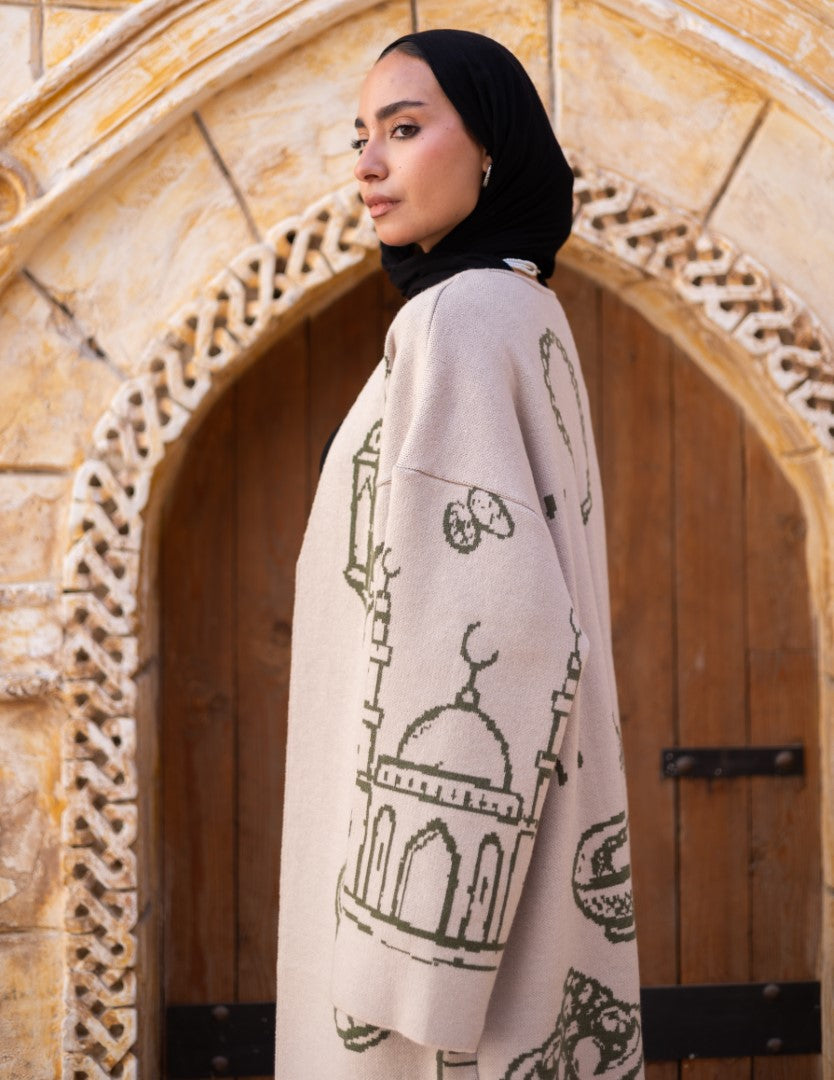Hilal Heritage Cardigan - Sand