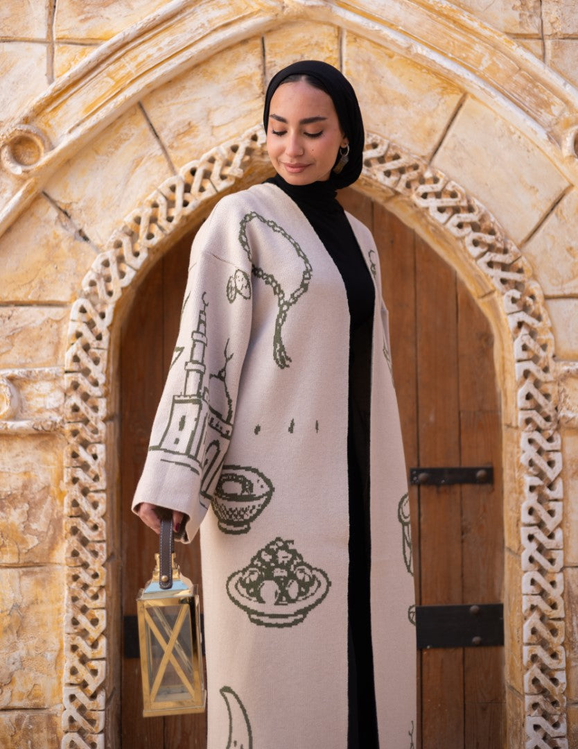 Hilal Heritage Cardigan - Sand