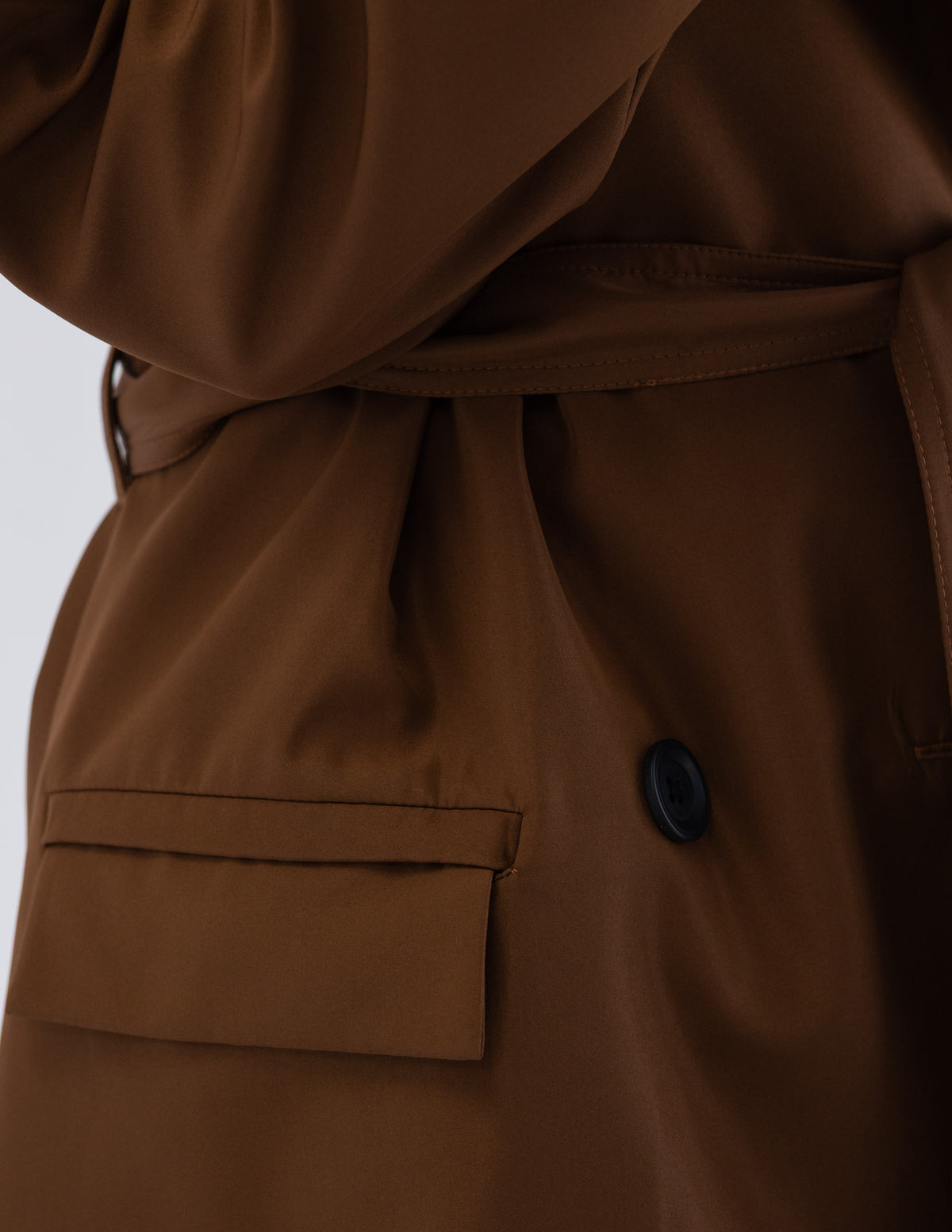 Brown Cropped Trench Coat
