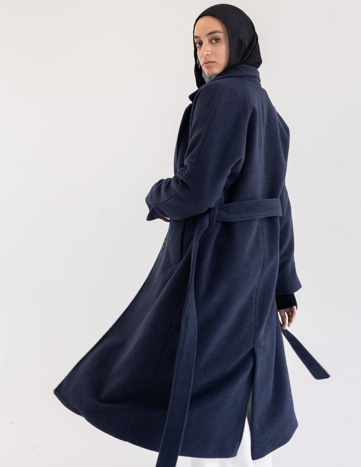 Navy Oversized Coat