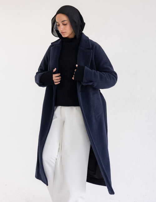 Navy Oversized Coat
