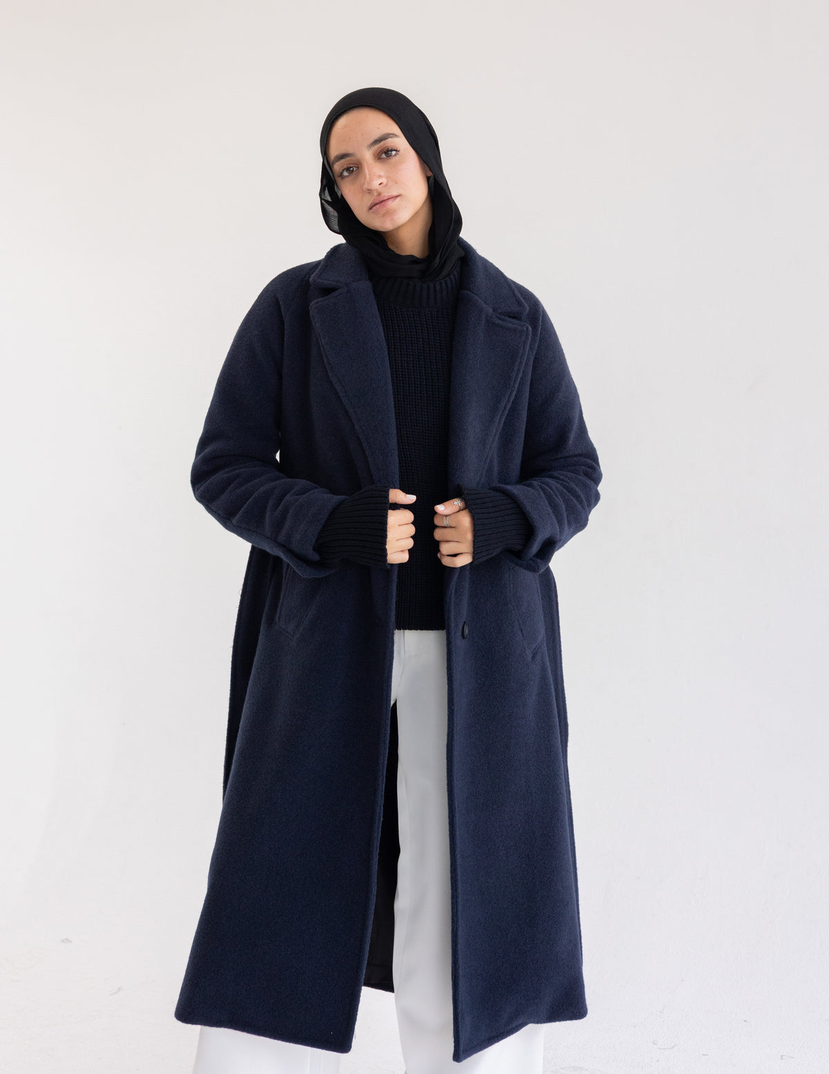 Navy Oversized Coat