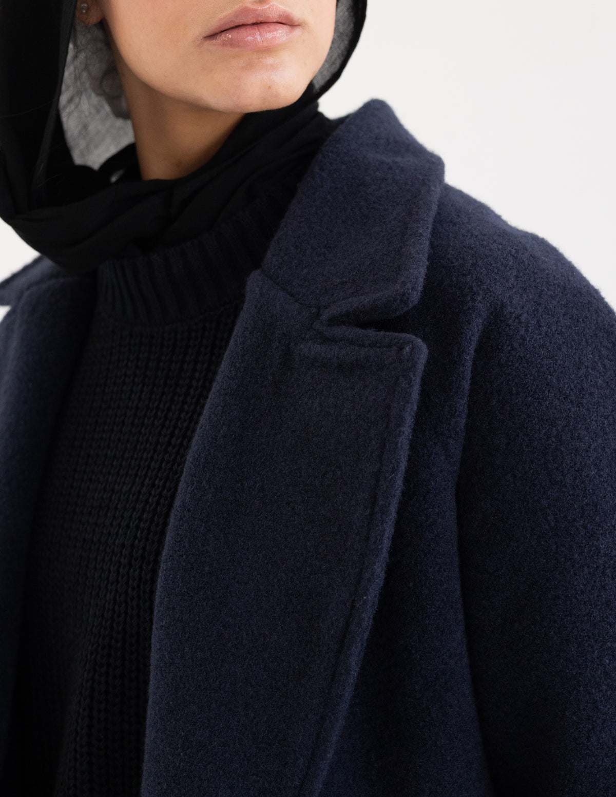 Navy Oversized Coat