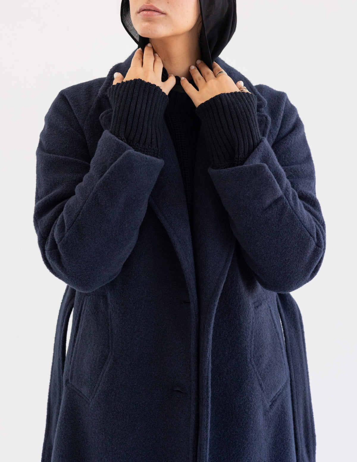 Navy Oversized Coat