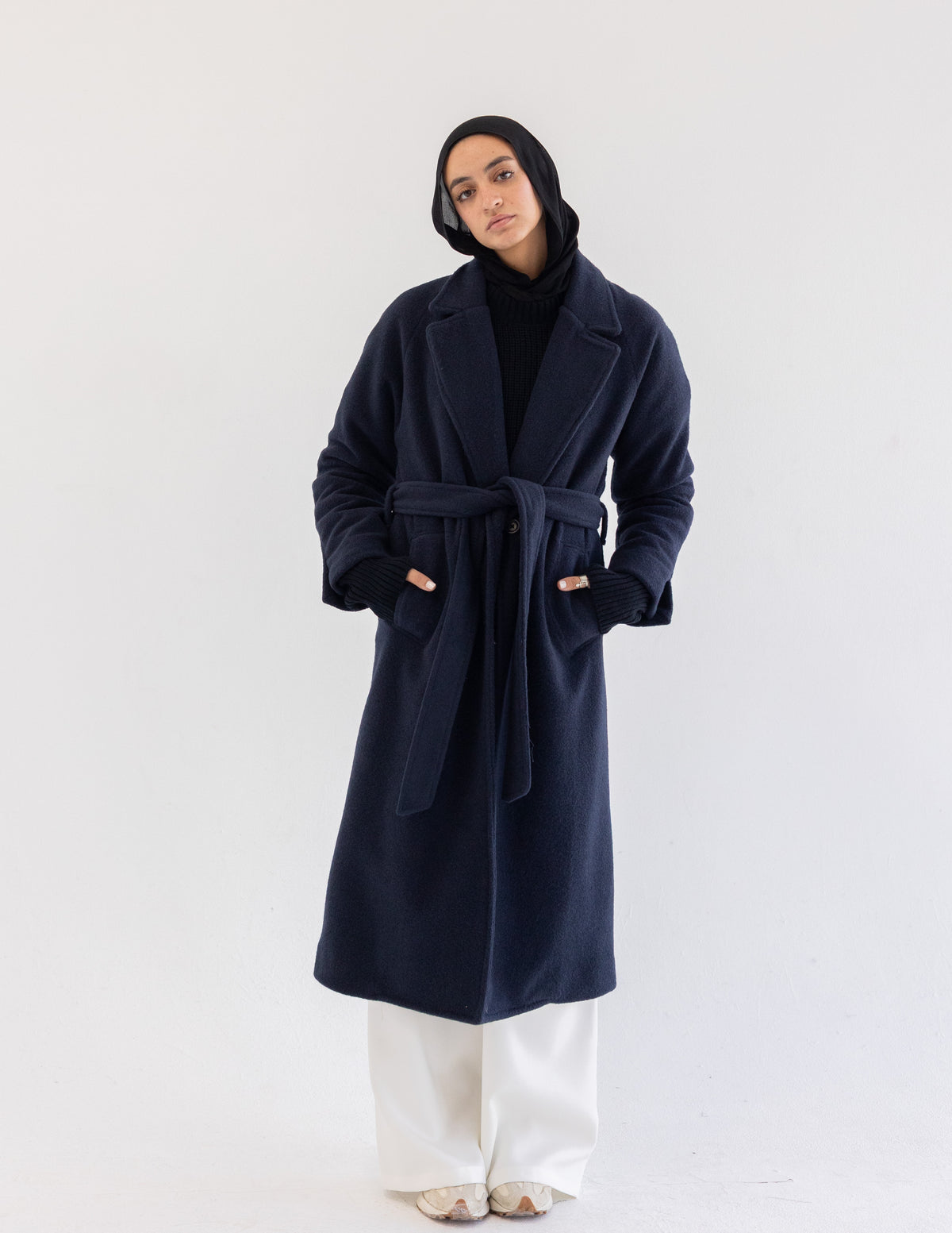 Navy Oversized Coat