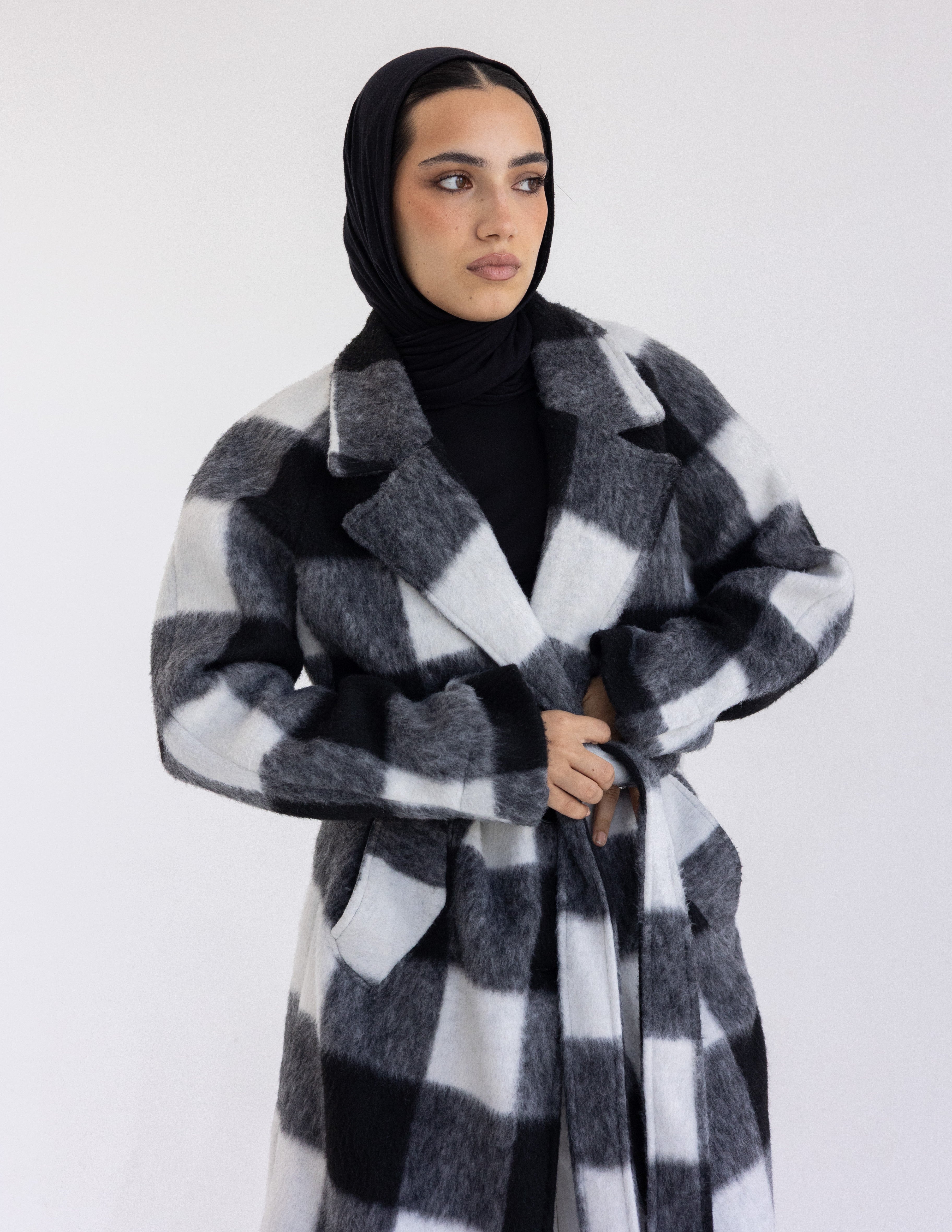 Checkered Oversized Coat – Yeilda