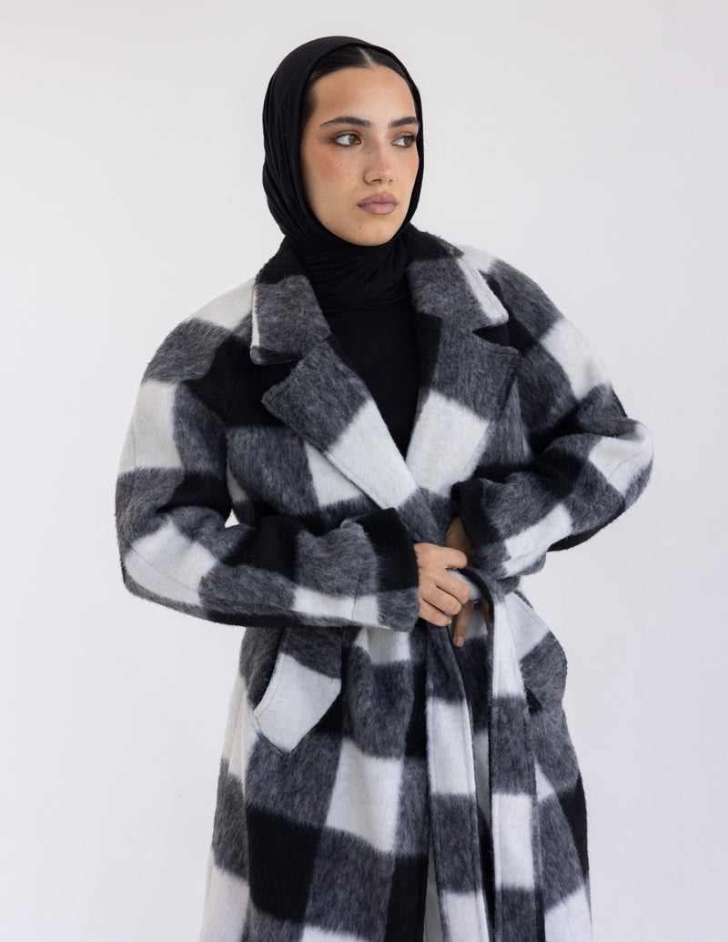 Checkered Oversized Coat