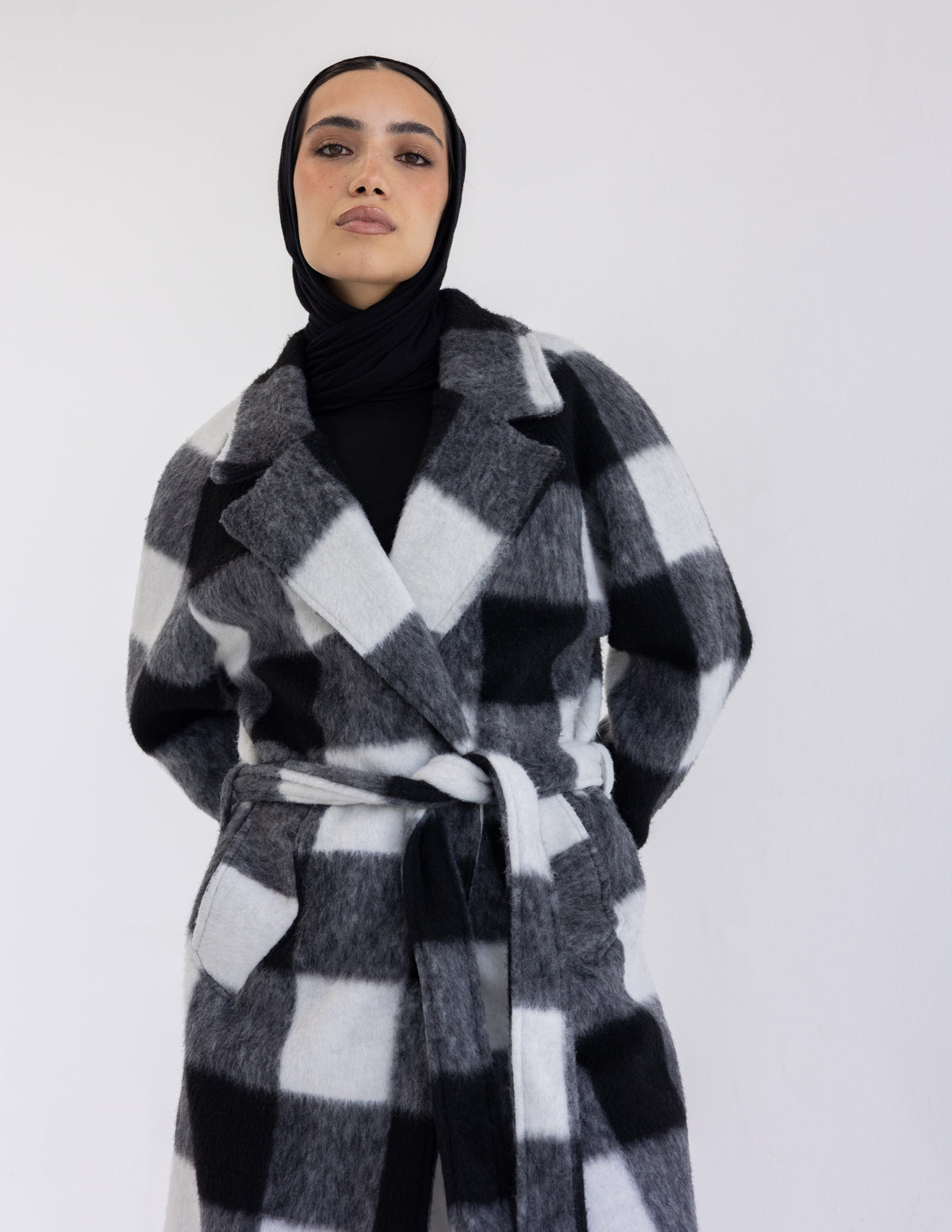 Checkered Oversized Coat