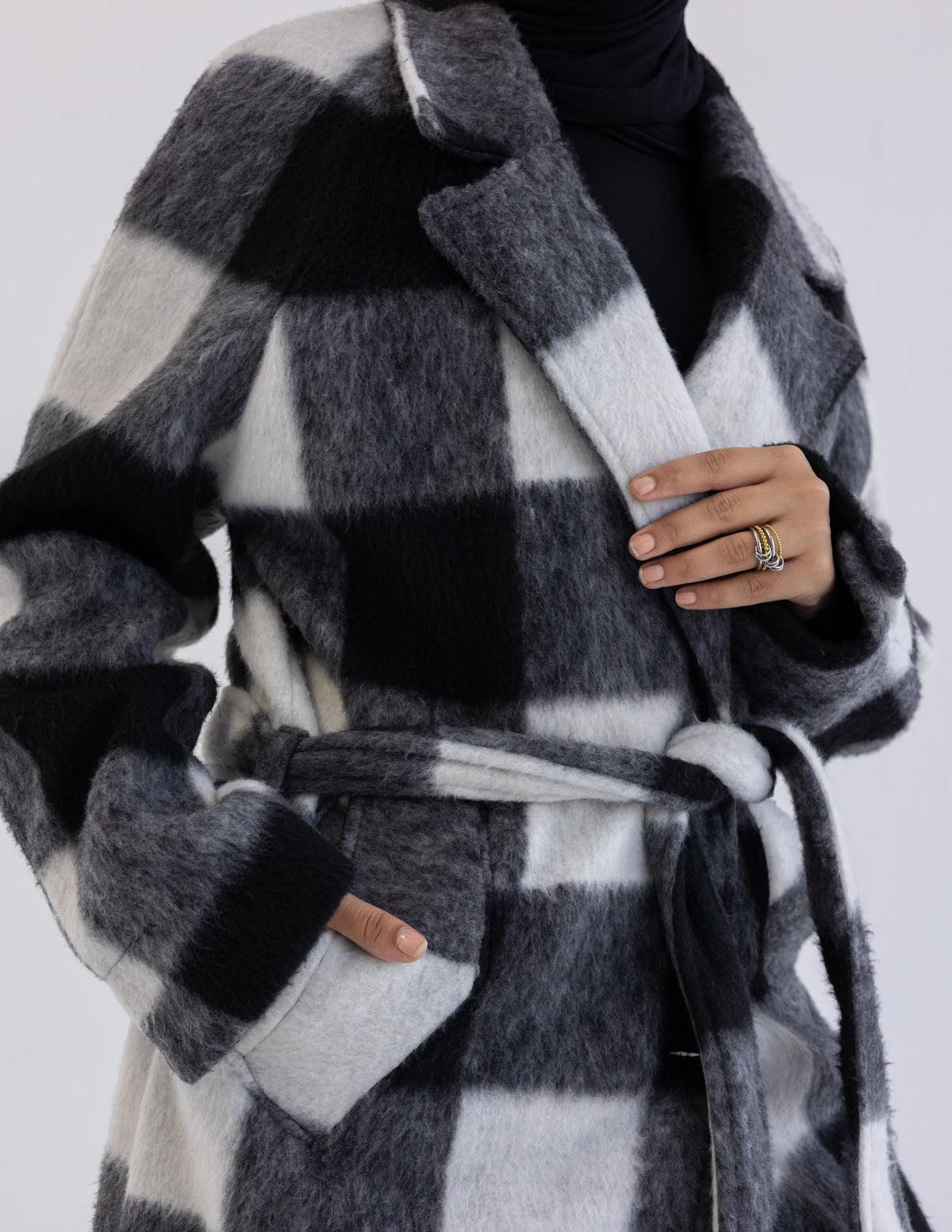 Checkered Oversized Coat