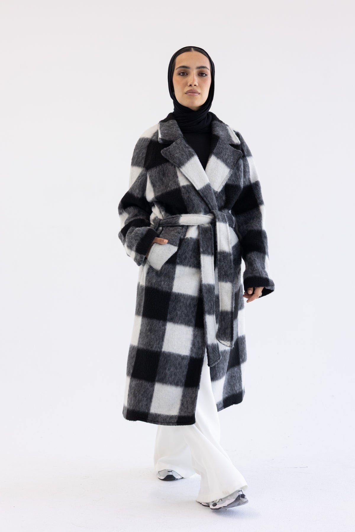Checkered Oversized Coat
