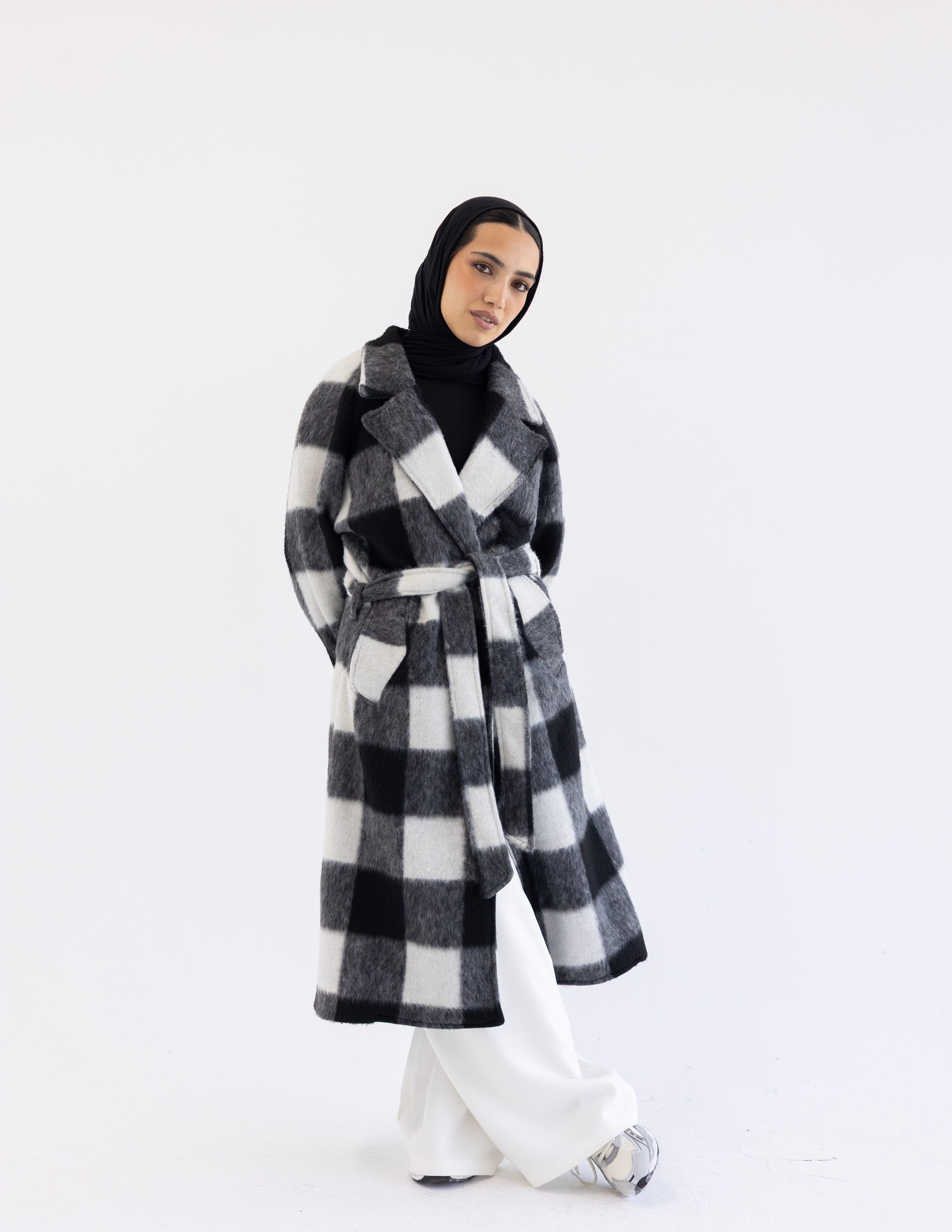Checkered Oversized Coat – Yeilda