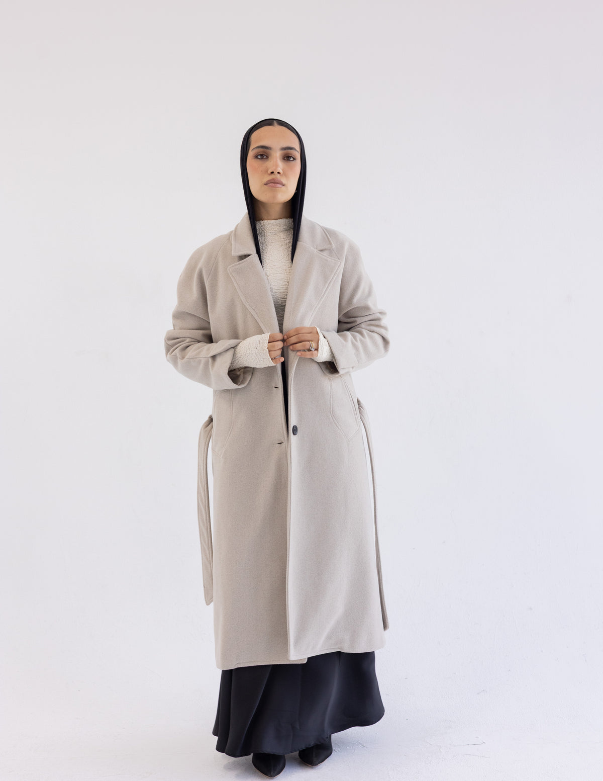 Beige Oversized Coat