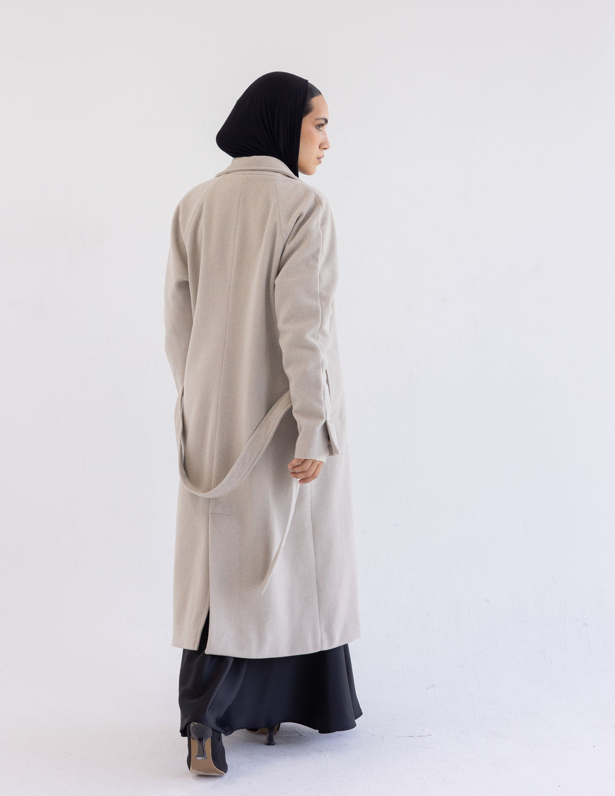 Beige Oversized Coat