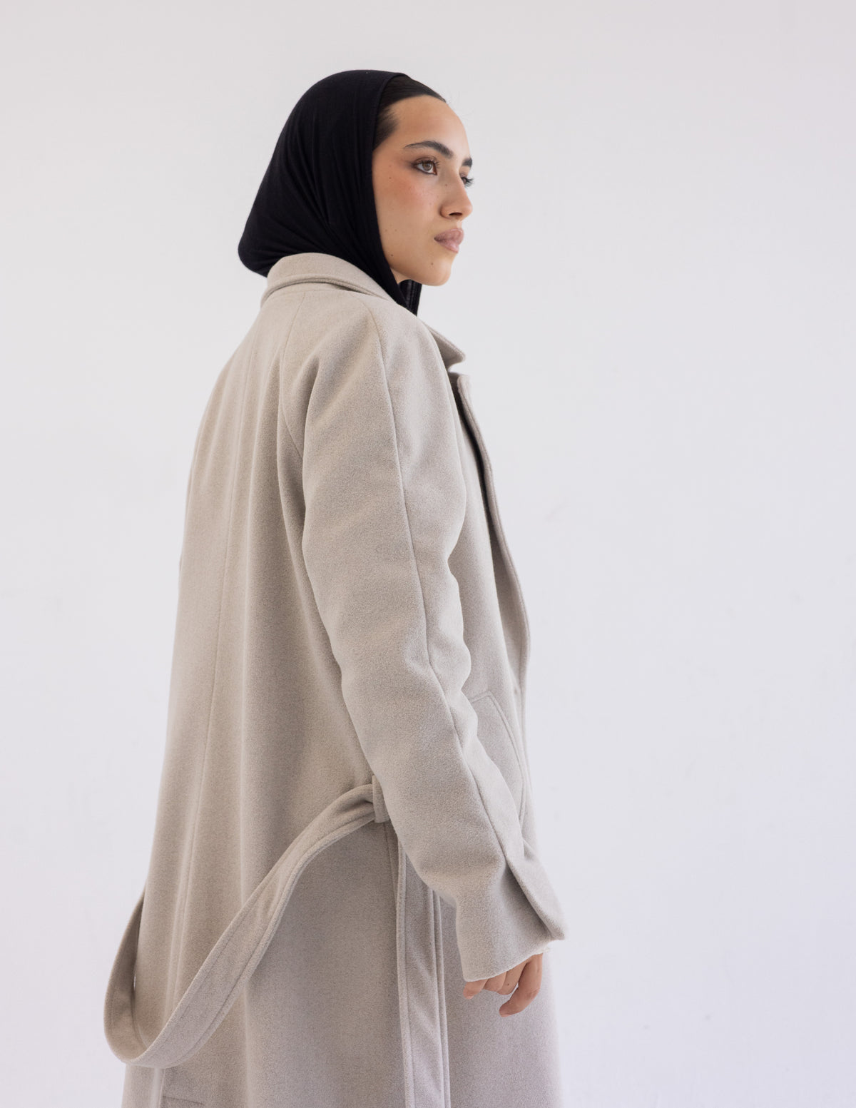 Beige Oversized Coat