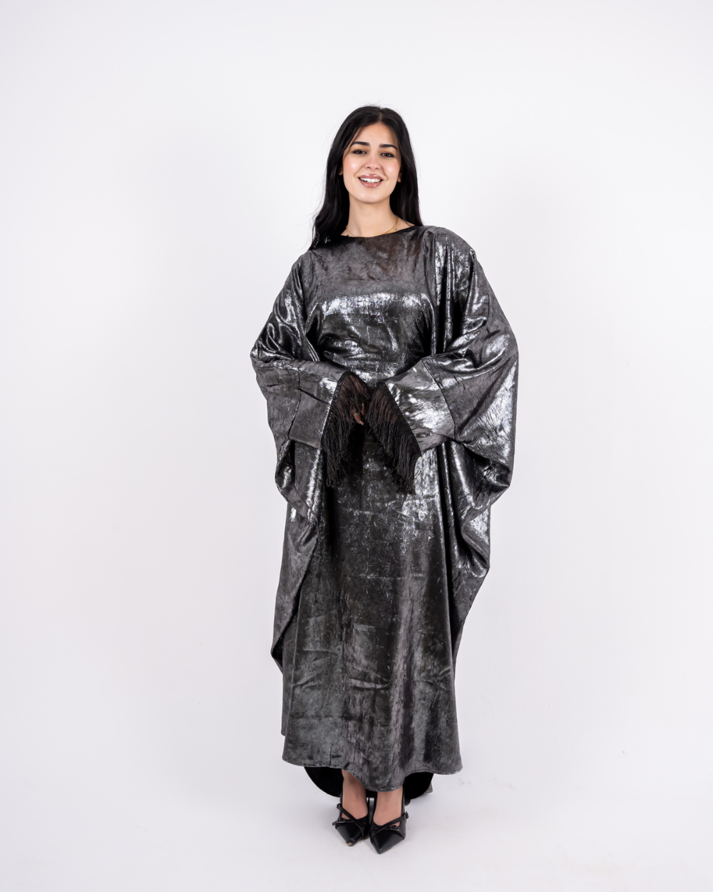 Silver Kaftan Dress