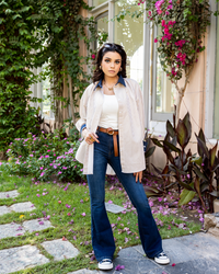 Beige Striped Shirt