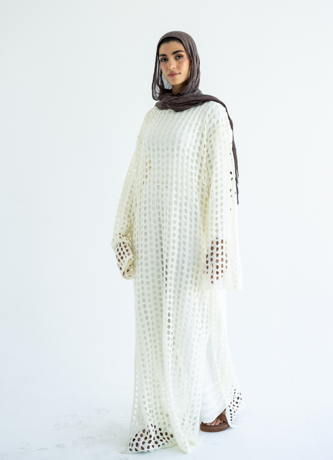 Off-white Crochet Dress