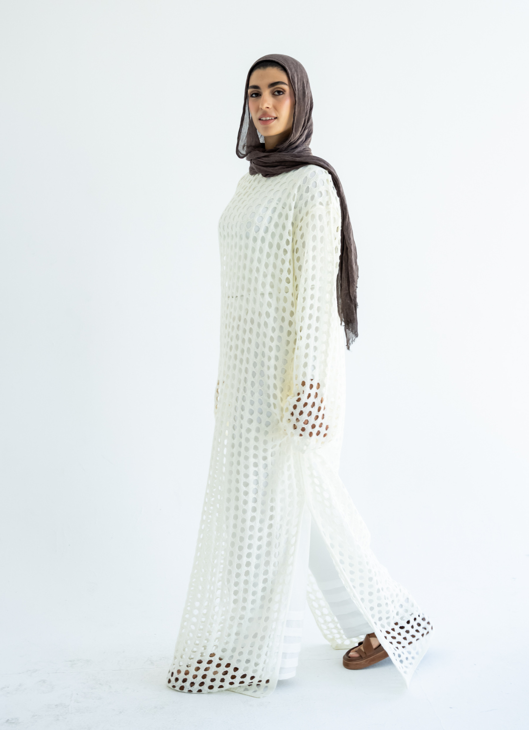 Off-white Crochet Dress