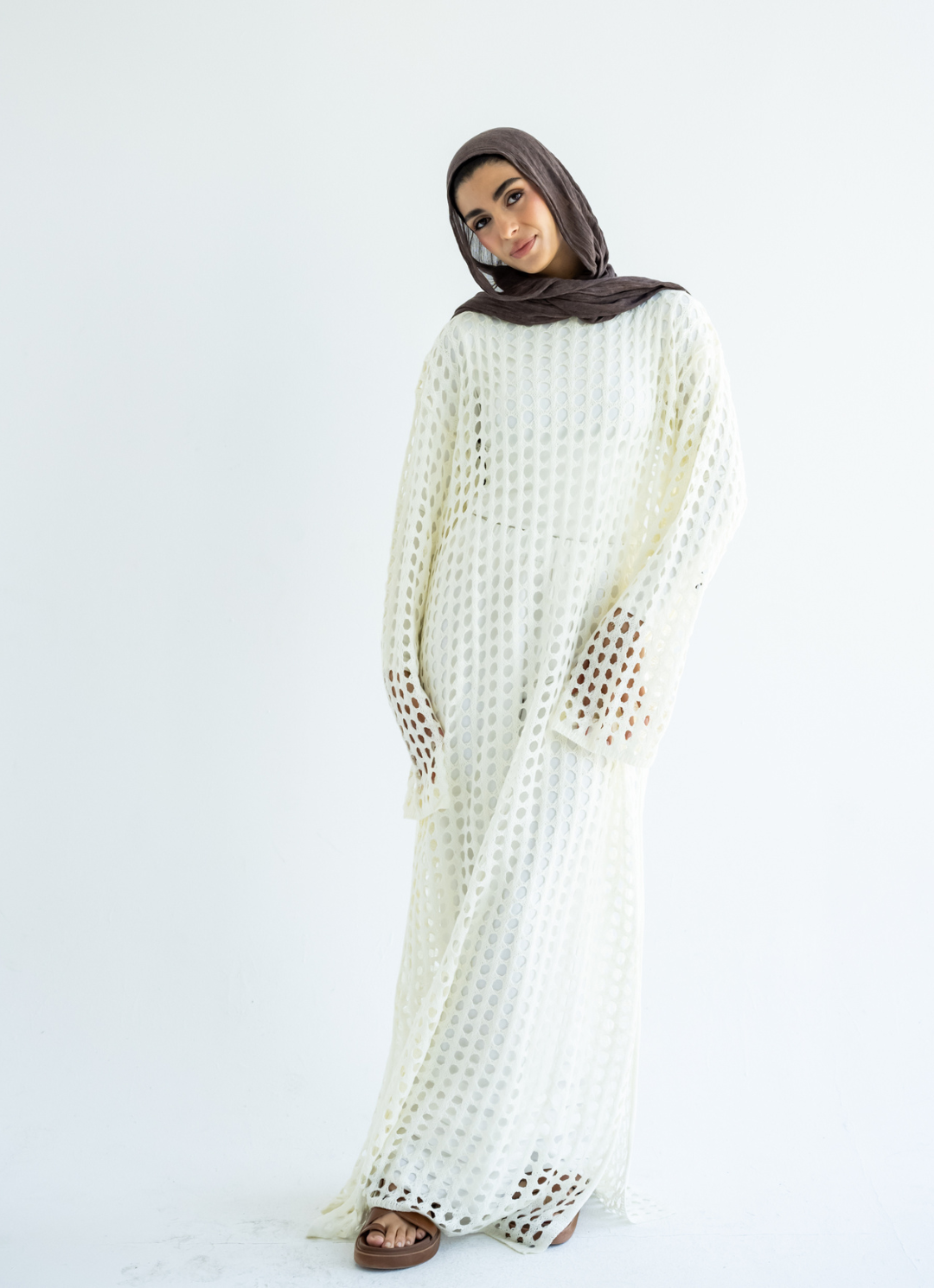 Off-white Crochet Dress