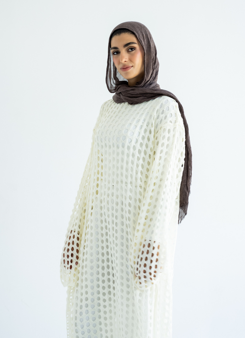 Off-white Crochet Dress