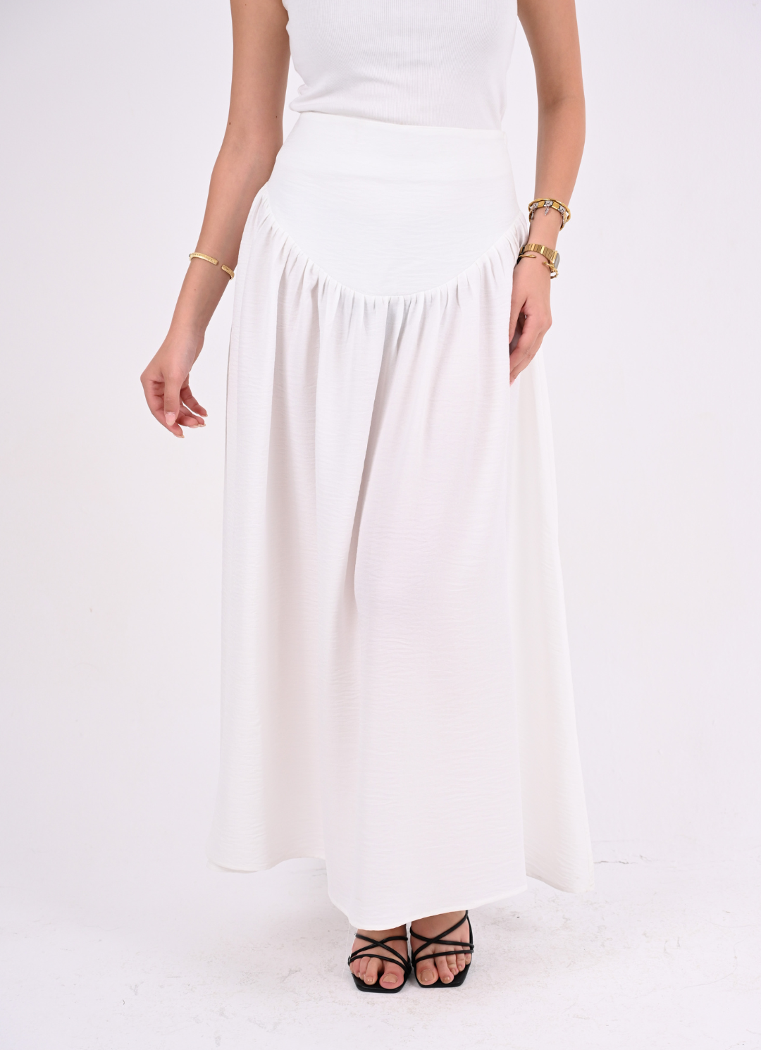 White Linen Skirt