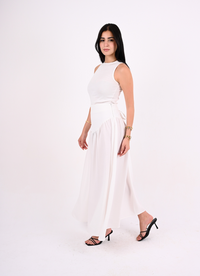 White Linen Skirt
