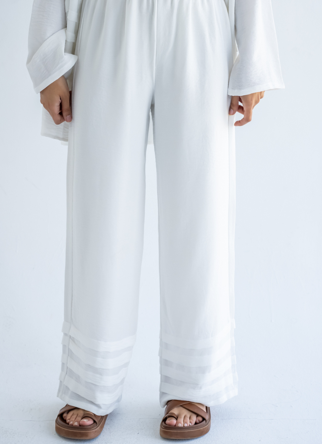 White Waves Linen Pants