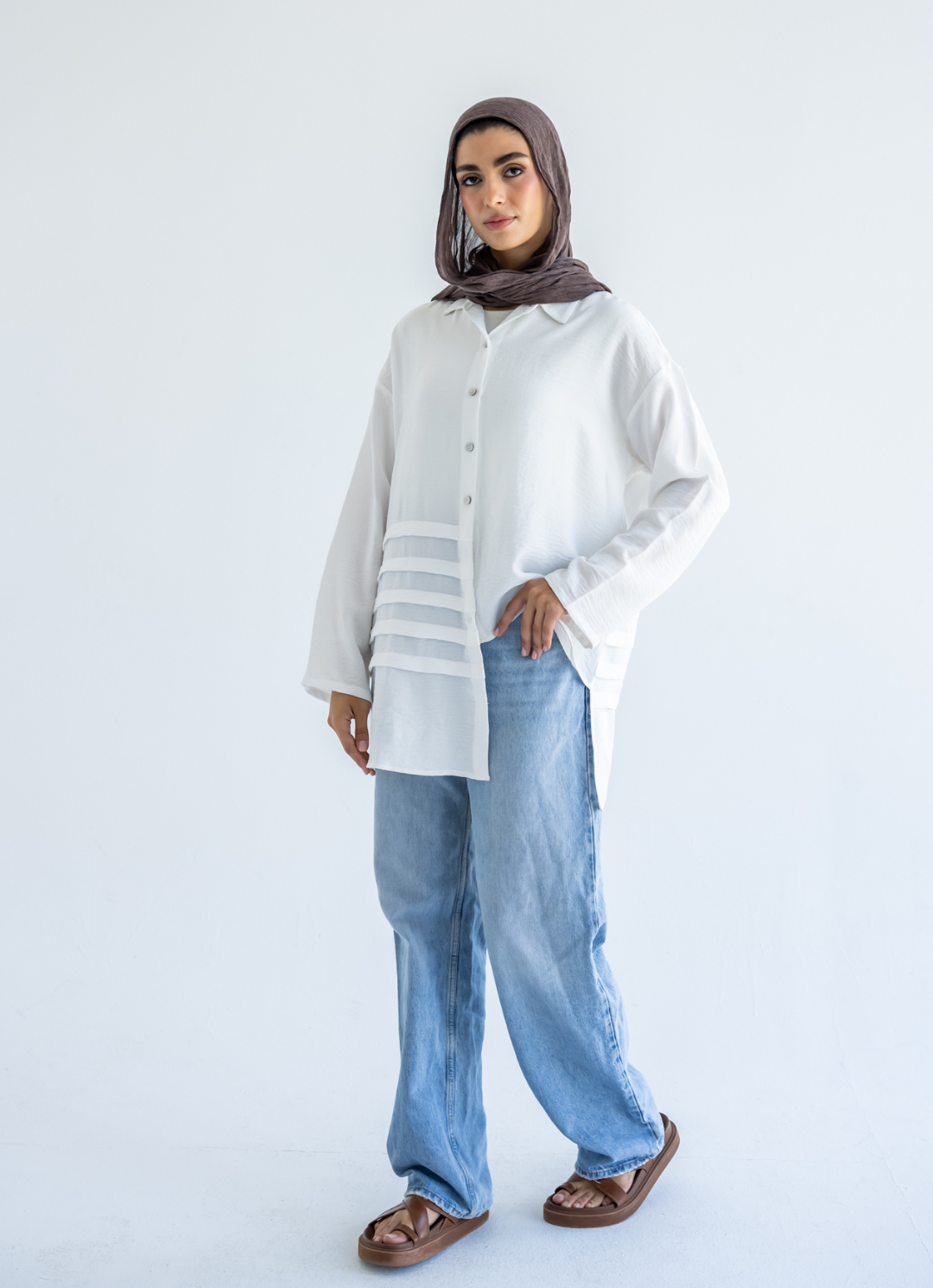 White Waves Linen Shirt