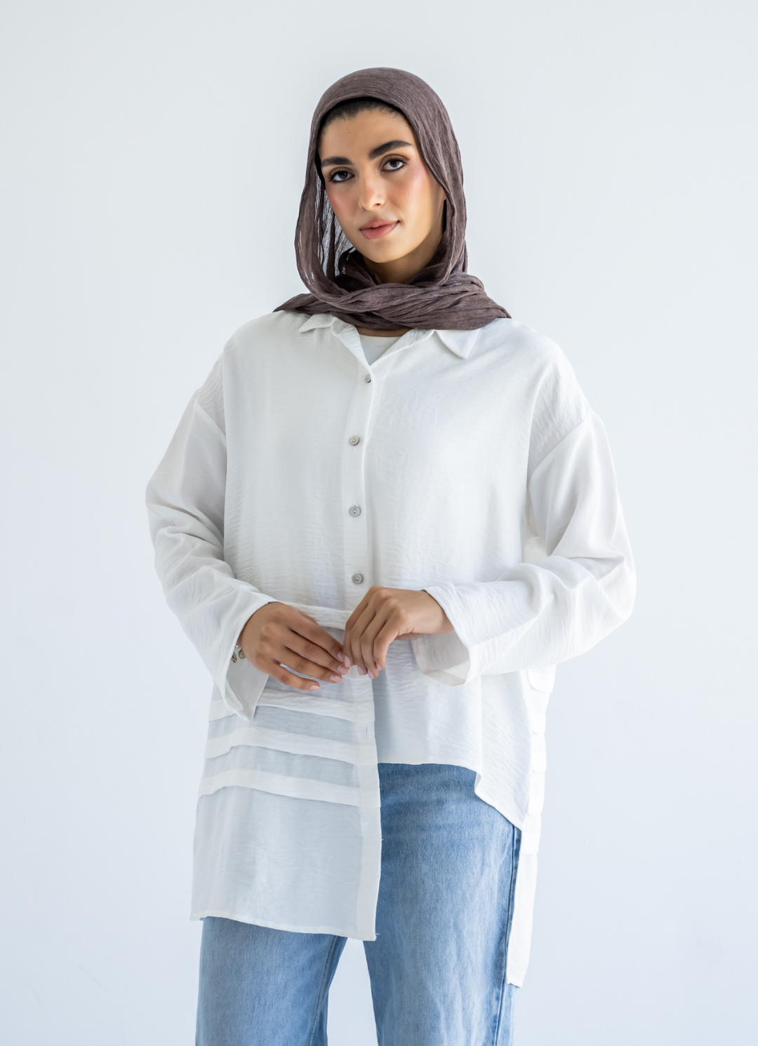 White Waves Linen Shirt