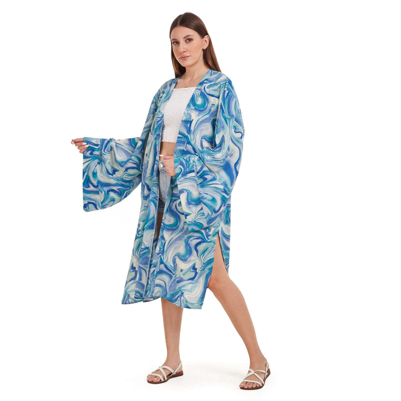 Womens Kimono Cardigan, Marble Kimono, Yeilda