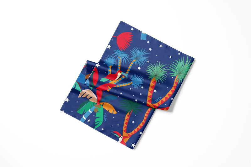 Satin Bandana Headband, Parrot Satin Bandana, Yeilda