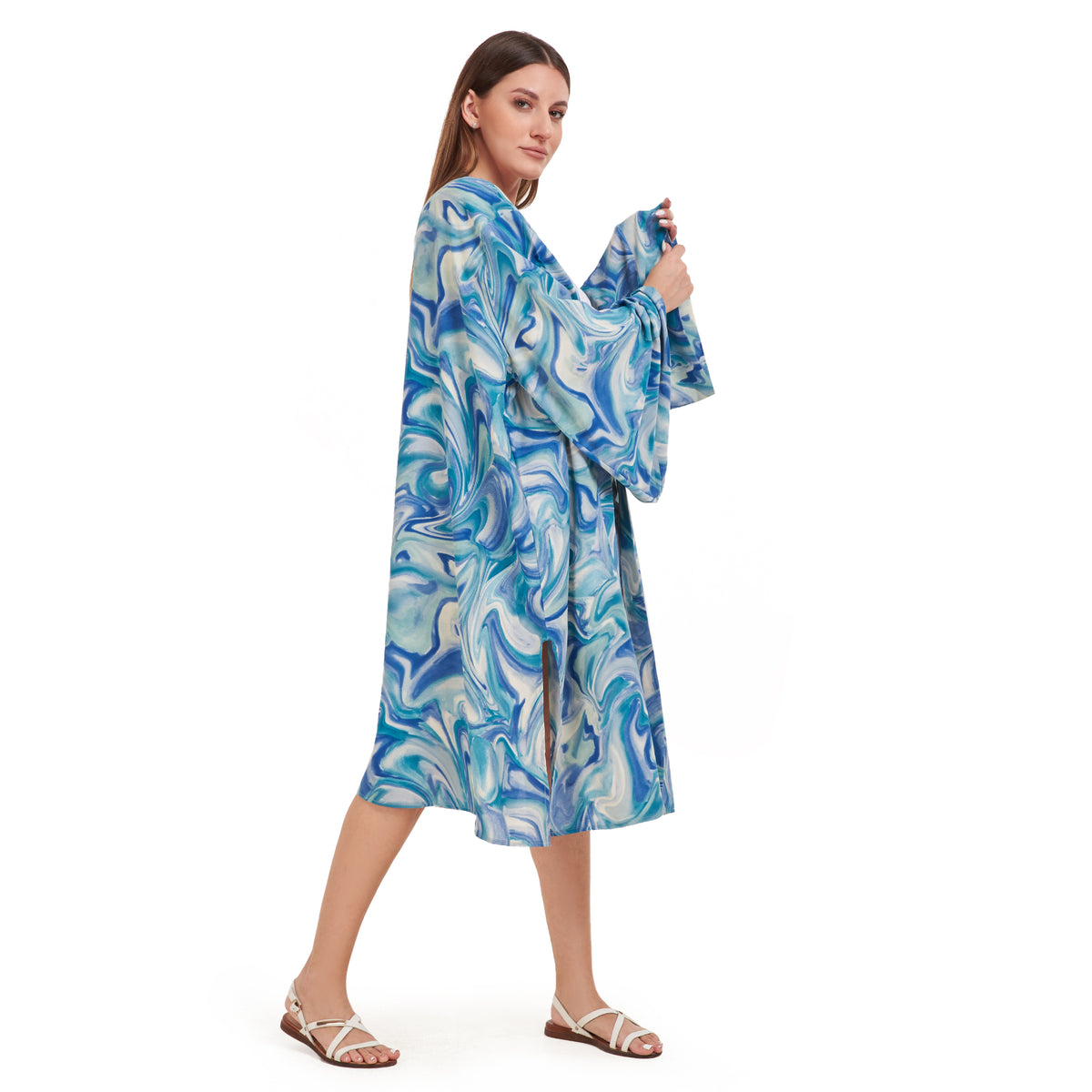 Womens Kimono Cardigan, Marble Kimono, Yeilda