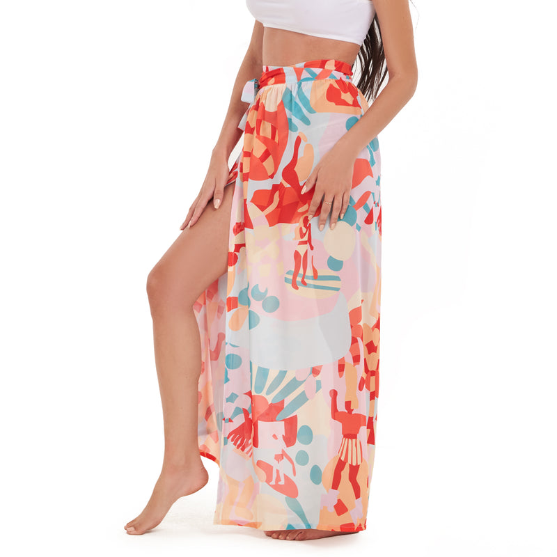 Wrap Beach Cover Up, Coral Crush Coverup, Yeilda