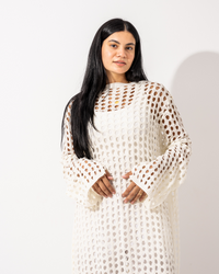 Off-white Crochet Dress